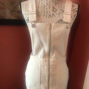 Cream overall dress